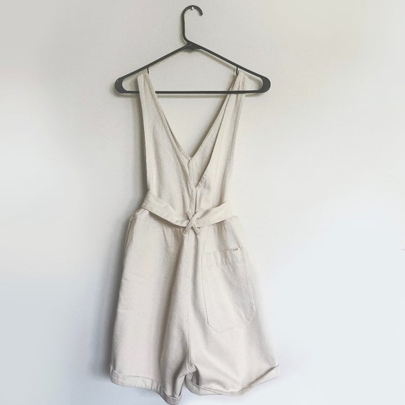 Alex Mill Ollie Short Overall in Natural - Picture 7 of 8